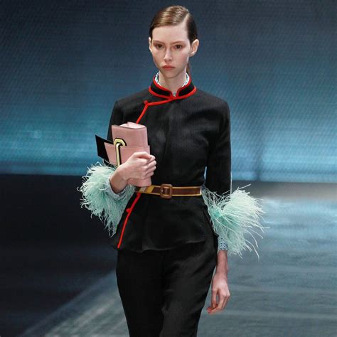 prada 2017 seventies feathers seduction|Prada Spring 2017 Collection .